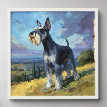 Schnauzer Zonnig Landschap Kunst