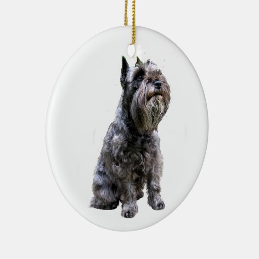 Schnauzer - Zwart #1 Keramisch Ornament (Rechts)