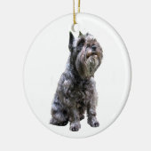 Schnauzer - Zwart #1 Keramisch Ornament (Links)