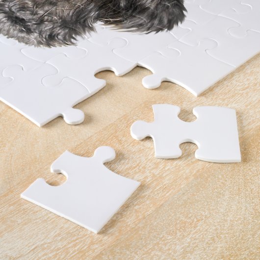 Schnauzer (zwart) legpuzzel (Zijkant)