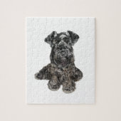 Schnauzer (zwart) legpuzzel (Verticaal)