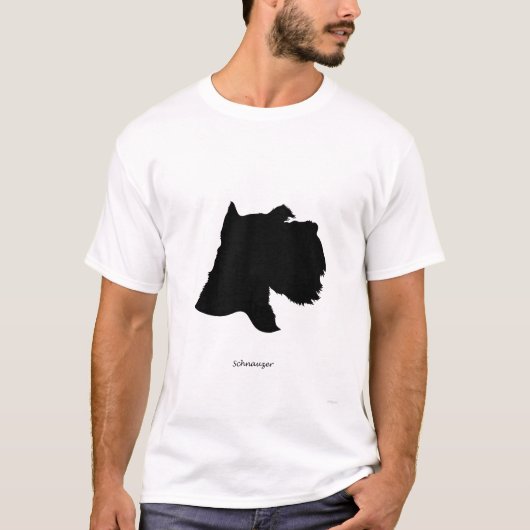 Schnauzer - zwart Silhouette T-shirt (Voorkant)