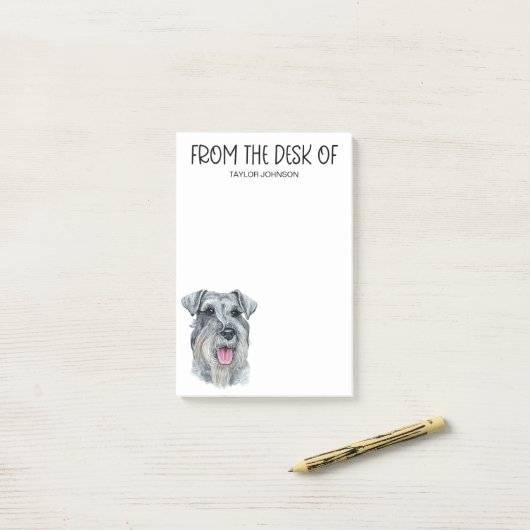 Schnauzerliefhebber Post-it® Notes (Op bureau)
