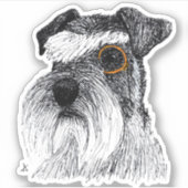 schnauzermonocle sticker (Voorkant)