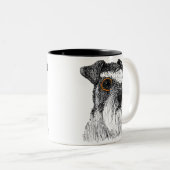 schnauzermonocle tweekleurige koffiemok (Voorkant rechts)