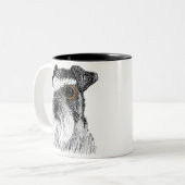 schnauzermonocle tweekleurige koffiemok (Voorkant links)