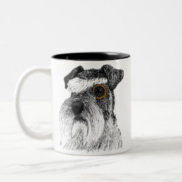 schnauzermonocle tweekleurige koffiemok