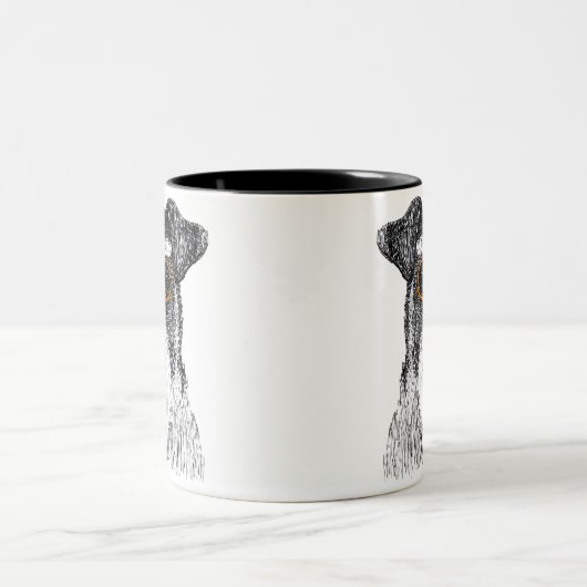 schnauzermonocle tweekleurige koffiemok (Center)