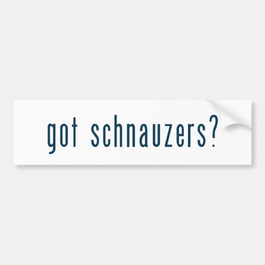 schnauzers bumpersticker (Voorkant)