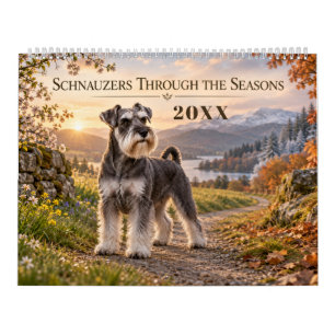 Schnauzers door de seizoenen kalender
