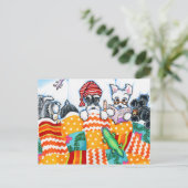 Schnauzers en nossen briefkaart (Staand voorkant)