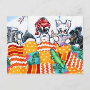 Schnauzers en nossen briefkaart