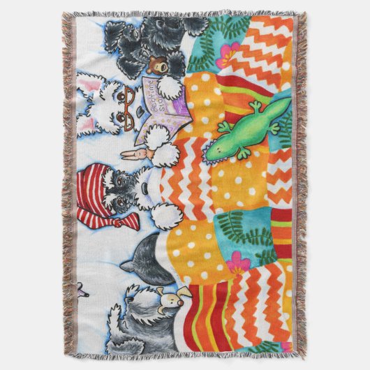 Schnauzers en nossen deken (Voorkant Verticaal)