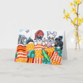 Schnauzers en nossen kaart (Gele Bloem)