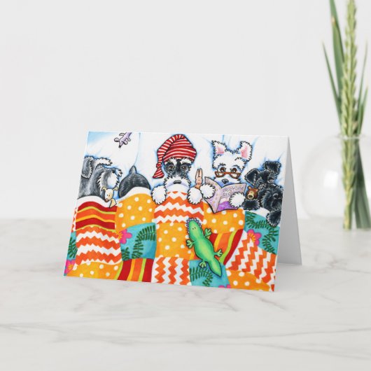 Schnauzers en nossen kaart (Voorkant)