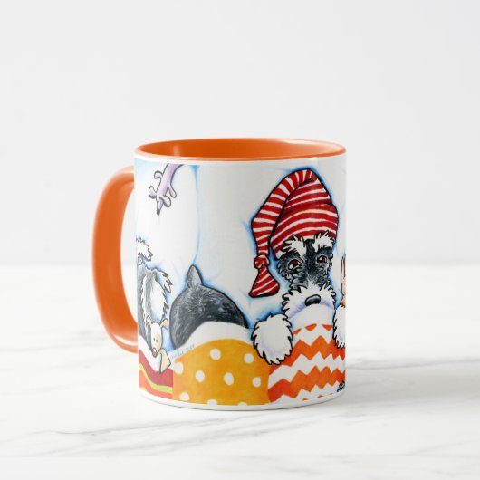 Schnauzers en nossen mok (Voorkant links)