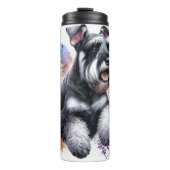 Schnauzer's Floral Frolic Thermosbeker (Voorkant)
