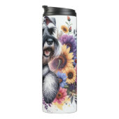 Schnauzer's Floral Frolic Thermosbeker (Geroteerd rechts)