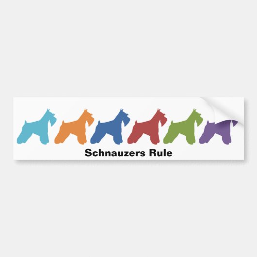 Schnauzers-regel Bumpersticker (Voorkant)