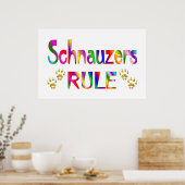 Schnauzers regel poster (Keuken)