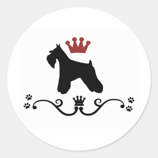 Schnauzers regel Stickers (Voorkant)