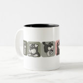 Schnauzers Tweekleurige Koffiemok (Voorkant links)