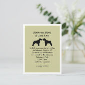 Schnauzers Wedding Announcement Kaart (Staand voorkant)
