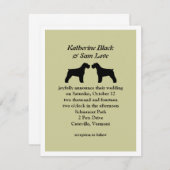Schnauzers Wedding Announcement Kaart (Voorkant / Achterkant)