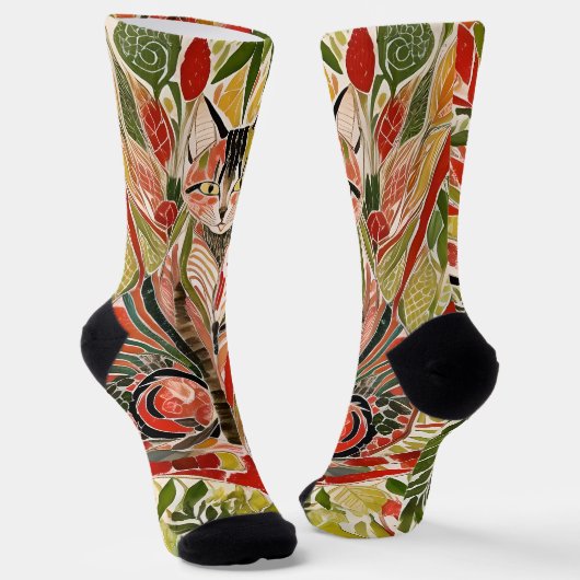 Schnazzy Cat One Sokken (Gebogen)