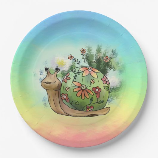 Schnecke am Teich  Papieren Bordje (Voorkant)