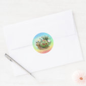 Schnecke am Teich Ronde Sticker (Envelop)