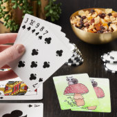 Schnecke mit Pilz Pokerkaarten (Insitu)