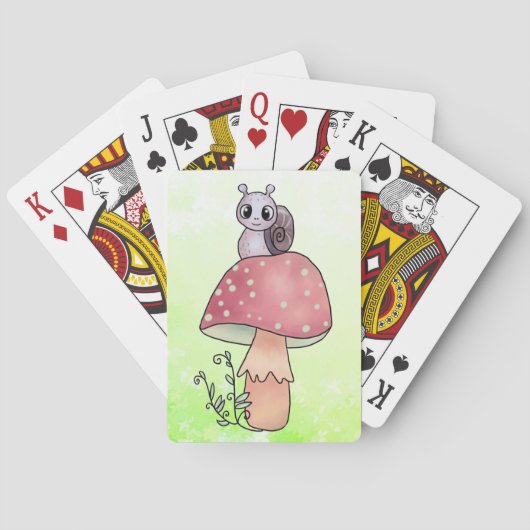 Schnecke mit Pilz Pokerkaarten (Achterkant)