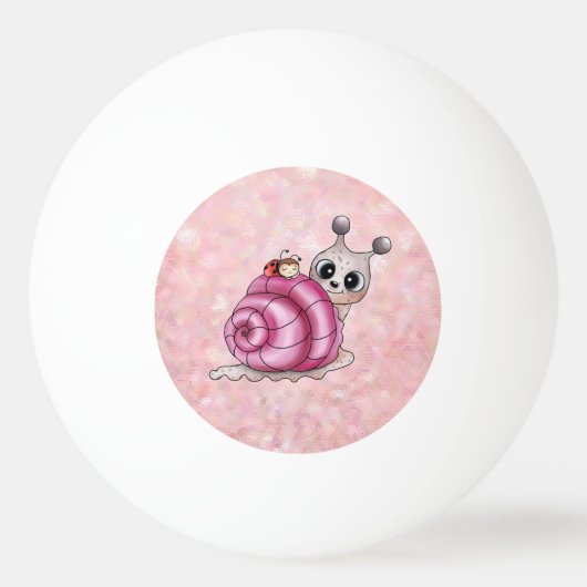 Schneckenhaus pink  pingpongbal (Voorkant)