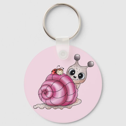 schneckenhaus roze sleutelhanger (Voorkant)