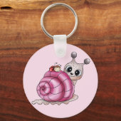 schneckenhaus roze sleutelhanger (Voorkant)