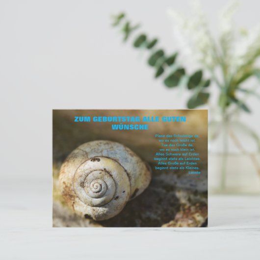 Schneckenpost Briefkaart (Staand voorkant)