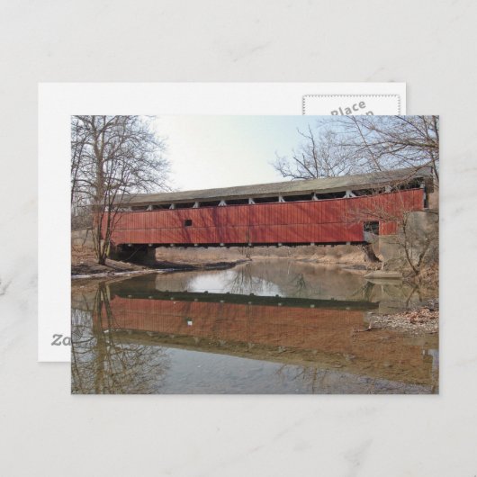 Schnecksville Covered Bridge Briefkaart (Voorkant / Achterkant)