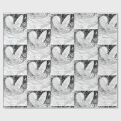 Schnee-Eule im Flug unterm Sternenhimmel Cadeaupapier (Vlak)