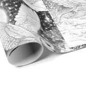 Schnee-Eule im Flug unterm Sternenhimmel Cadeaupapier (Rol Hoek)