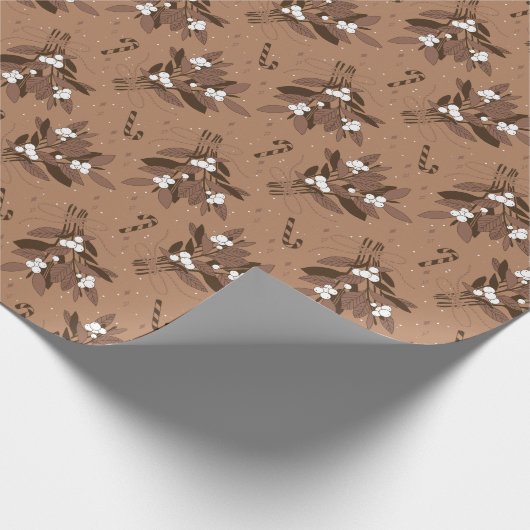 Schneebeeren Cadeaupapier (Hoek)