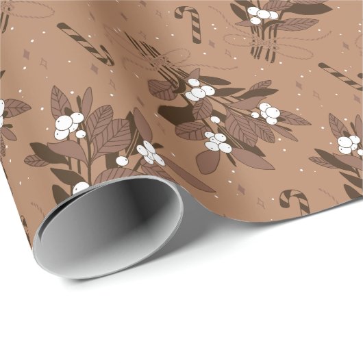 Schneebeeren Cadeaupapier (Rol Hoek)