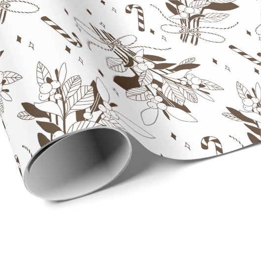 Schneebeeren Cadeaupapier (Rol Hoek)