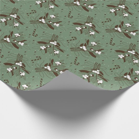 Schneebeeren Cadeaupapier (Hoek)