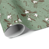 Schneebeeren Cadeaupapier (Rol Hoek)