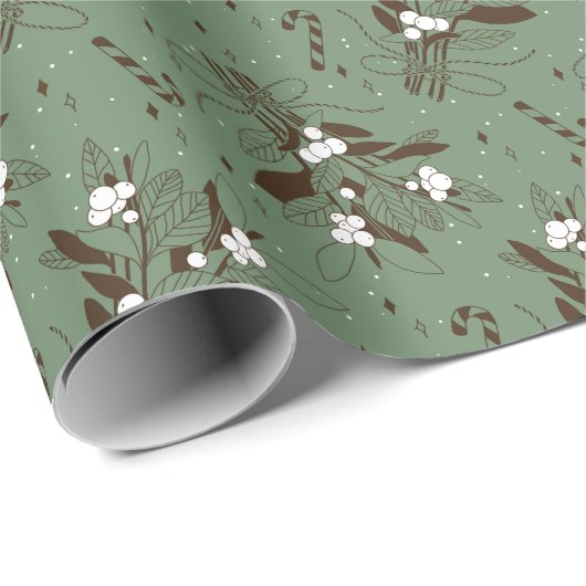 Schneebeeren Cadeaupapier (Rol Hoek)