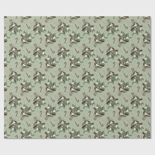 Schneebeeren Cadeaupapier (Vlak)