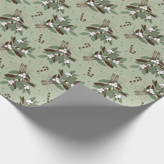 Schneebeeren Cadeaupapier (Hoek)