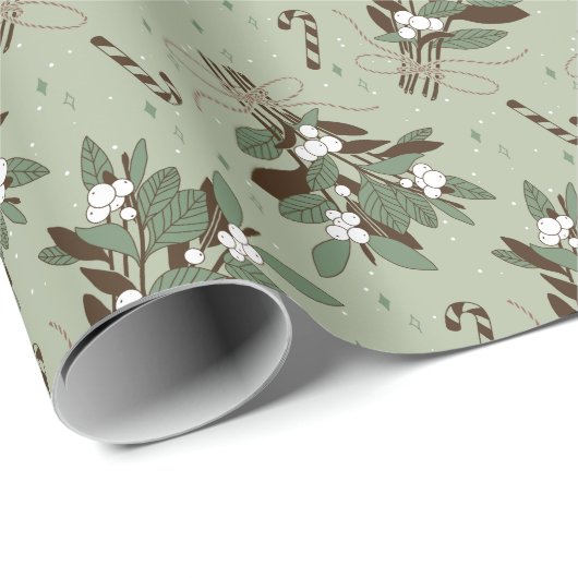 Schneebeeren Cadeaupapier (Rol Hoek)