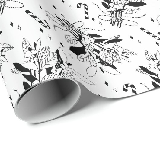 Schneebeeren Cadeaupapier (Rol Hoek)